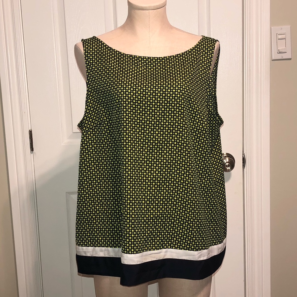 3/$40 LOFT green sleeveless blouse/top